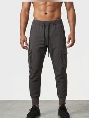 ASRV DSG-0437 Men’s XS Gray Tech Cargo Joggers Tapered Performance Pants